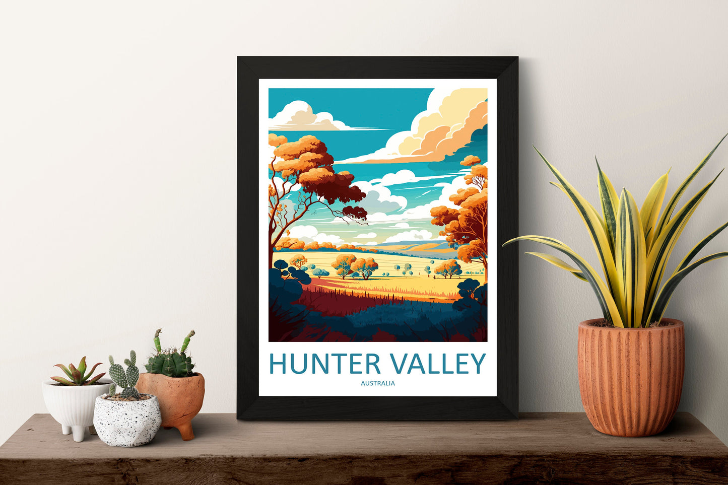 Hunter Valley Travel Print Wall Art Hunter Valley Wall Hanging Home Décor Hunter Valley Gift Art Lovers Wall Art Australia Travel Print