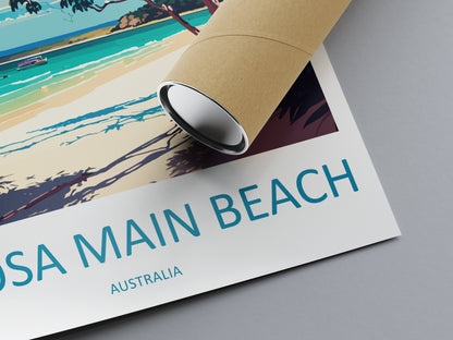 Noosa Main Beach Travel Print Wall Art Noosa Main Beach Wall Hanging Home Décor Noosa Main Beach Gift Art Lovers Wall Art Australia Travel