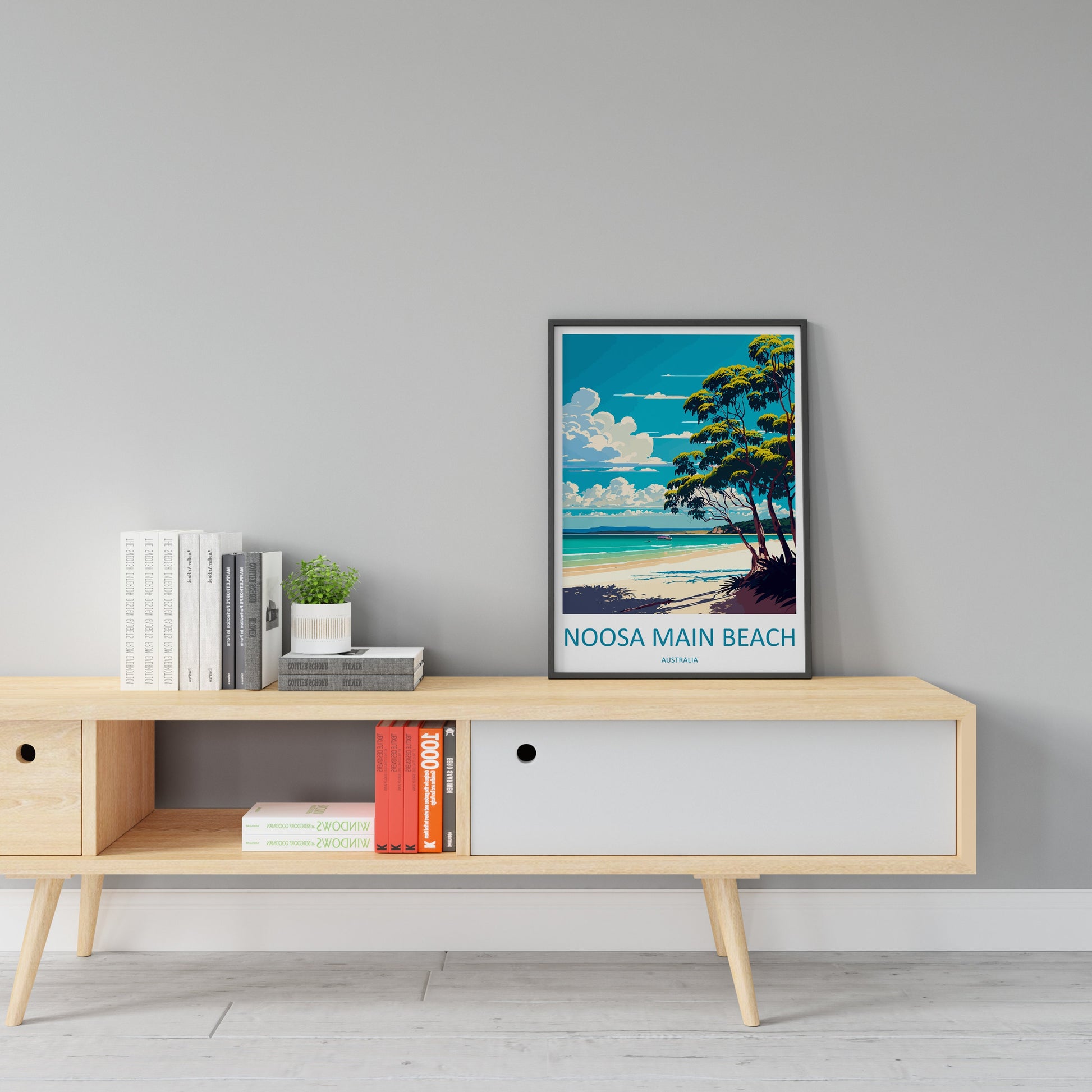 Noosa Main Beach Travel Print Wall Art Noosa Main Beach Wall Hanging Home Décor Noosa Main Beach Gift Art Lovers Wall Art Australia Travel