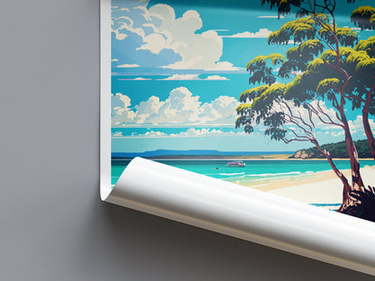 Noosa Main Beach Travel Print Wall Art Noosa Main Beach Wall Hanging Home Décor Noosa Main Beach Gift Art Lovers Wall Art Australia Travel