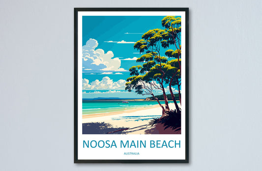 Noosa Main Beach Travel Print Wall Art Noosa Main Beach Wall Hanging Home Décor Noosa Main Beach Gift Art Lovers Wall Art Australia Travel