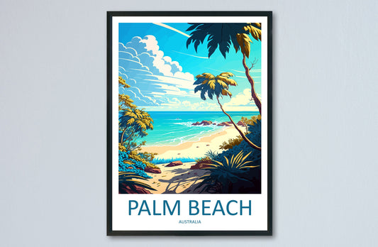 Palm Beach Travel Print Wall Art Palm Beach Wall Hanging Home Décor Palm Beach Gift Art Lovers Wall Art Australia Travel Print