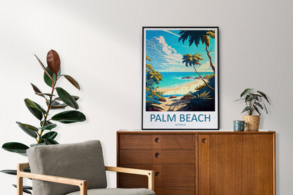 Palm Beach Travel Print Wall Art Palm Beach Wall Hanging Home Décor Palm Beach Gift Art Lovers Wall Art Australia Travel Print