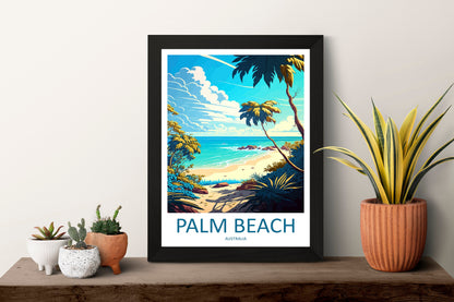 Palm Beach Travel Print Wall Art Palm Beach Wall Hanging Home Décor Palm Beach Gift Art Lovers Wall Art Australia Travel Print