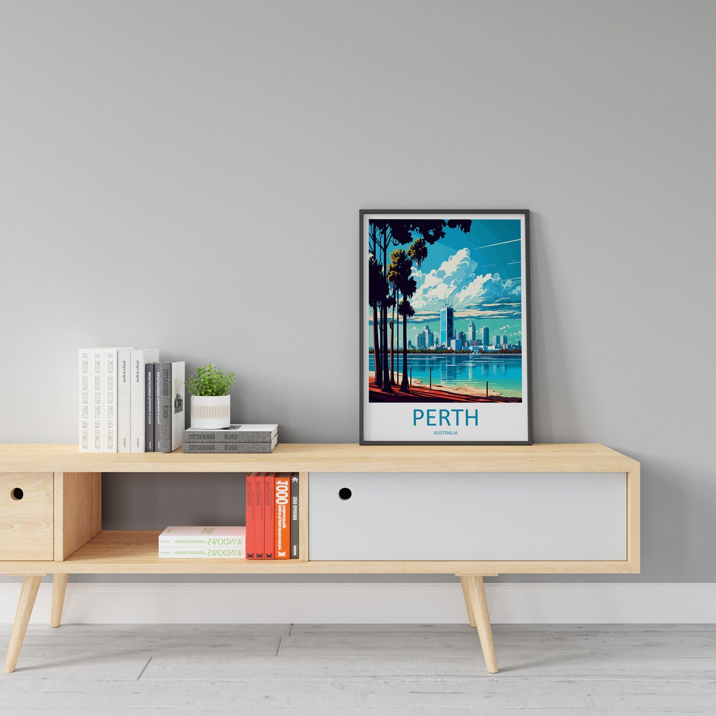Perth Travel Print Wall Art Perth Wall Hanging Home Décor Perth Gift Art Lovers Wall Art Australia Travel Print Perth Australia Art