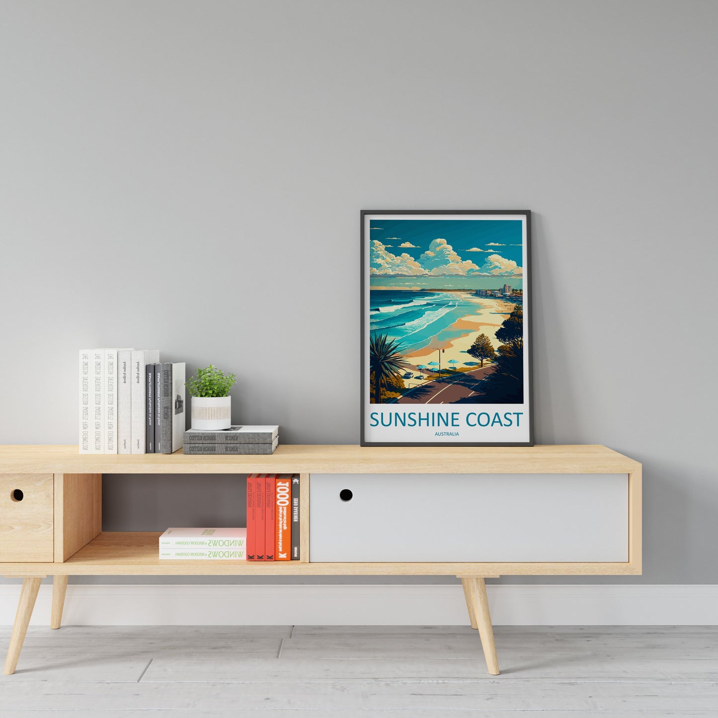 Sunshine Coast Travel Print Wall Art Sunshine Coast Wall Hanging Home Décor Sunshine Coast Gift Art Lovers Wall Art Australia Travel Art