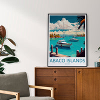 Abaco Islands Travel Print Wall Art Abaco Islands Wall Hanging Home Décor Abaco Islands Gift Art Lovers Wall Art Caribbean Travel Print
