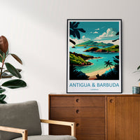 Antigua and Barbuda Travel Print Wall Art Antigua and Barbuda Wall Hanging Home Décor Antigua and Barbuda Gift Art Lovers Wall Art Caribbean