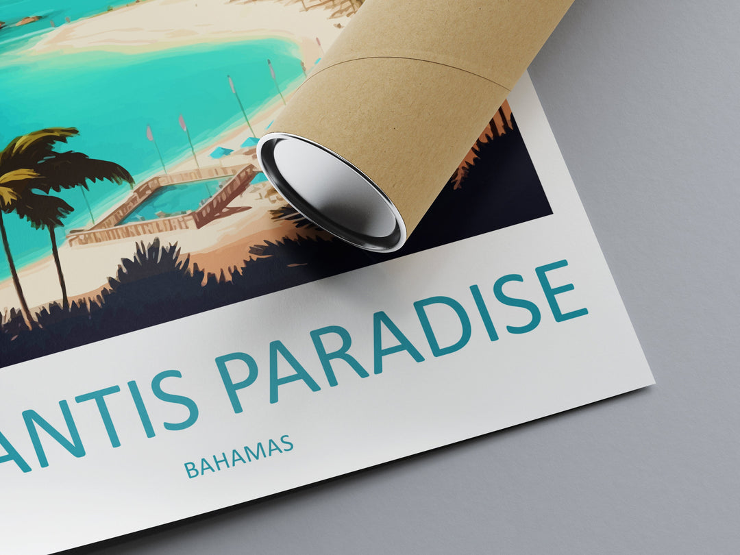 Atlantis Paradise Travel Print Wall Art Atlantis Paradise Wall Hanging Home Décor Atlantis Paradise Gift Art Lovers Wall Art Caribbean