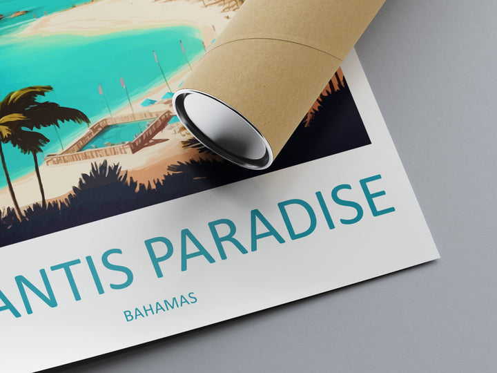 Atlantis Paradise Travel Print Wall Art Atlantis Paradise Wall Hanging Home Décor Atlantis Paradise Gift Art Lovers Wall Art Caribbean