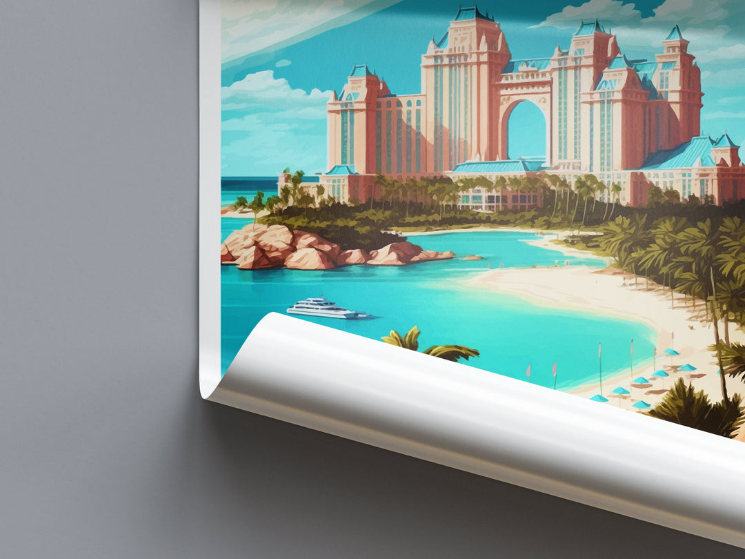Atlantis Paradise Travel Print Wall Art Atlantis Paradise Wall Hanging Home Décor Atlantis Paradise Gift Art Lovers Wall Art Caribbean