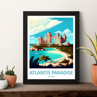 Atlantis Paradise Travel Print Wall Art Atlantis Paradise Wall Hanging Home Décor Atlantis Paradise Gift Art Lovers Wall Art Caribbean