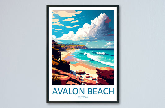 Avalon Beach Travel Print Wall Art Avalon Beach Wall Hanging Home Décor Avalon Beach Gift Art Lovers Wall Art Australia Travel Print
