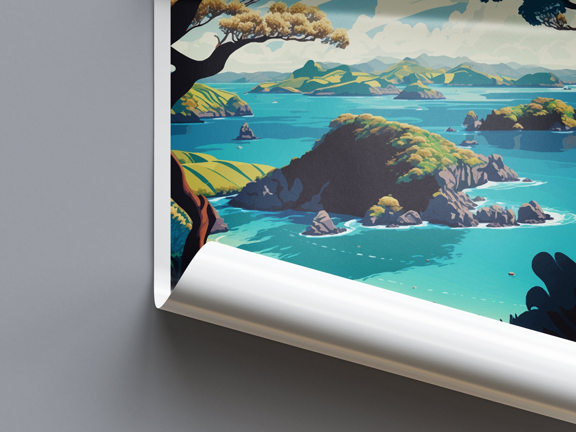 Bay Of Islands Travel Print Wall Art Bay Of Islands Wall Hanging Home Décor Bay Of Islands Gift Art Lovers New Zealand Art Lover Gift Print