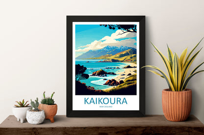Kaikoura Travel Print Wall Art Kaikoura Wall Hanging Home Décor Kaikoura Gift Art Lovers New Zealand Art Lover Gift Print Art