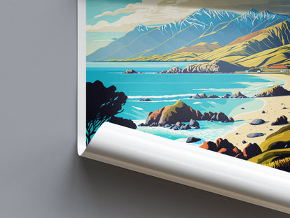 Kaikoura Travel Print Wall Art Kaikoura Wall Hanging Home Décor Kaikoura Gift Art Lovers New Zealand Art Lover Gift Print Art