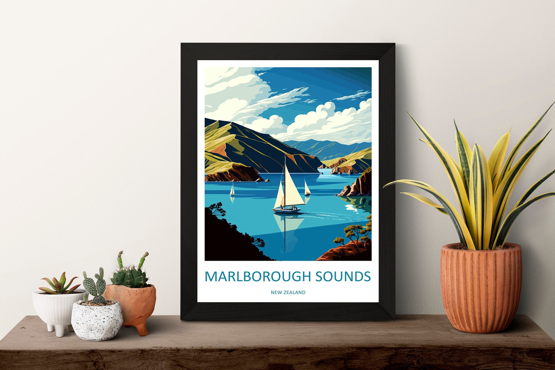Marlborough Sounds Travel Print Wall Art Marlborough Sounds Wall Hanging Home Décor Marlborough Sounds Gift Art Lovers New Zealand Art Lover