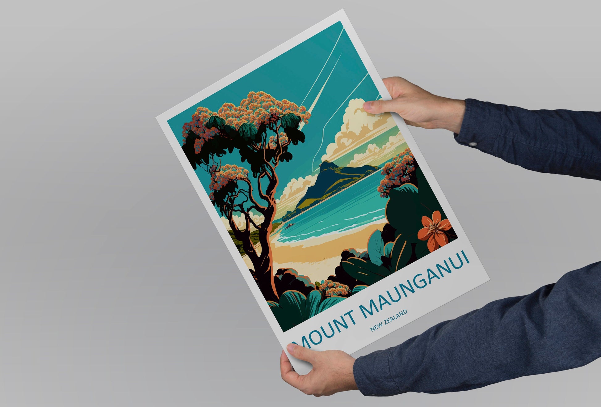 Mount Maunganui Travel Print Wall Art Mount Maunganui Wall Hanging Home Décor Mount Maunganui Gift Art Lovers New Zealand Art Lover Gift