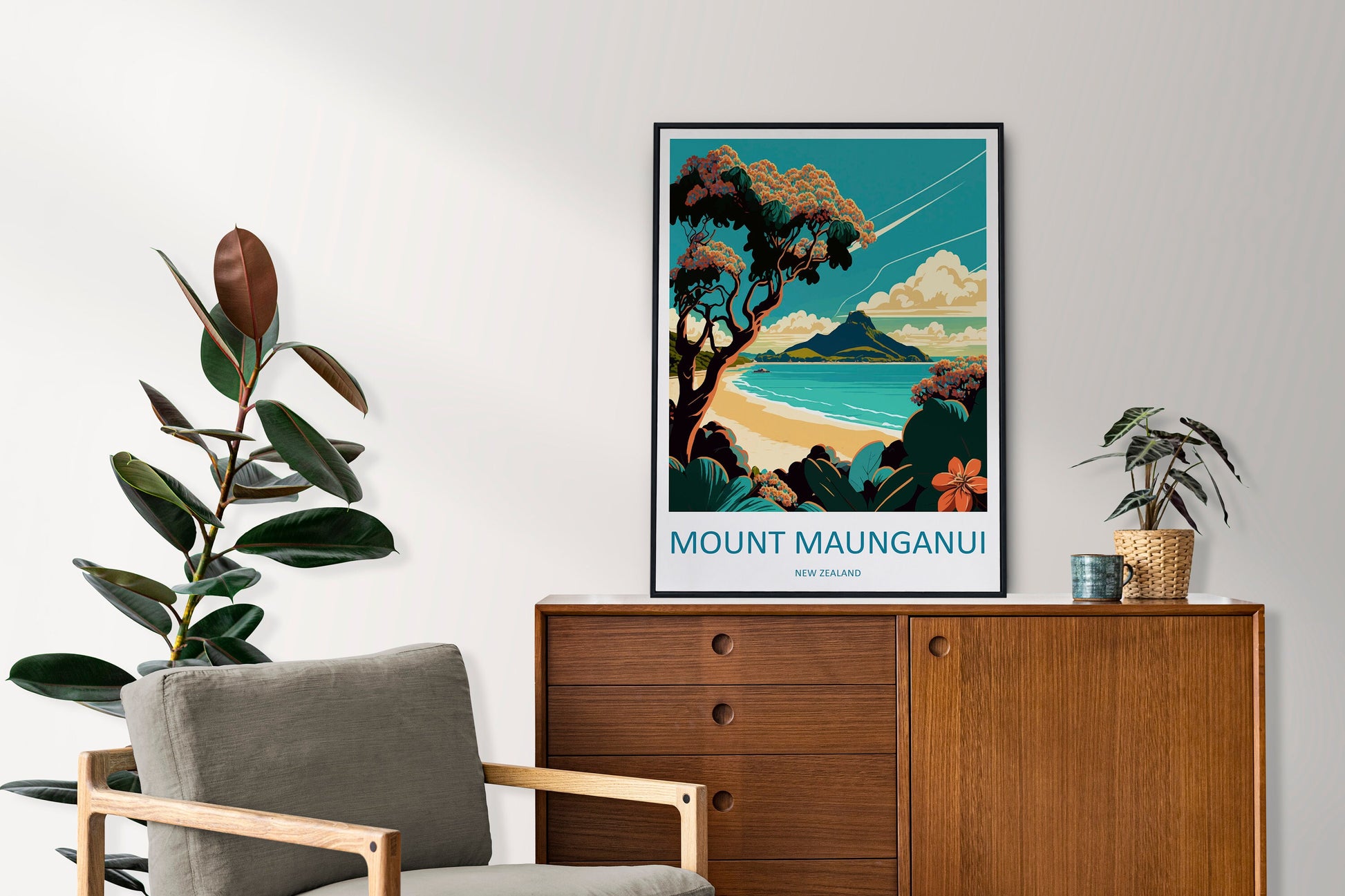 Mount Maunganui Travel Print Wall Art Mount Maunganui Wall Hanging Home Décor Mount Maunganui Gift Art Lovers New Zealand Art Lover Gift