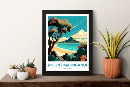 Mount Maunganui Travel Print Wall Art Mount Maunganui Wall Hanging Home Décor Mount Maunganui Gift Art Lovers New Zealand Art Lover Gift