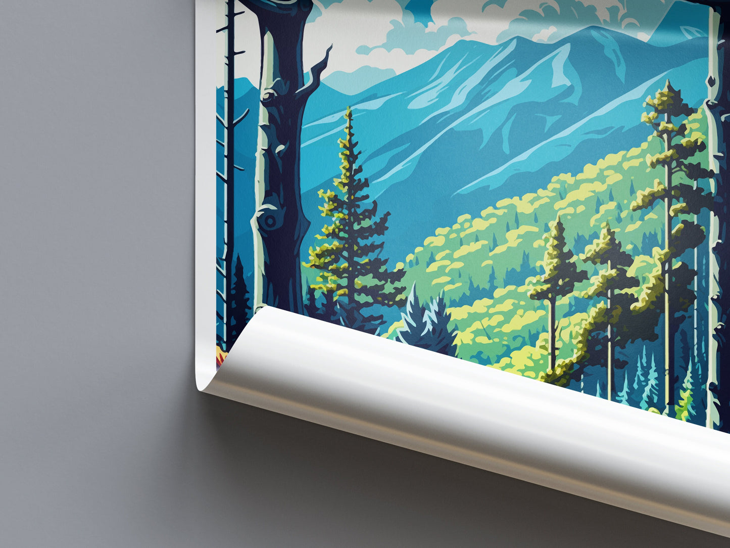 Great Smoky Mountains National Park Travel Print Wall Art Great Smoky Mountains National Park Wall Hanging Home Décor Great Smoky Mountains