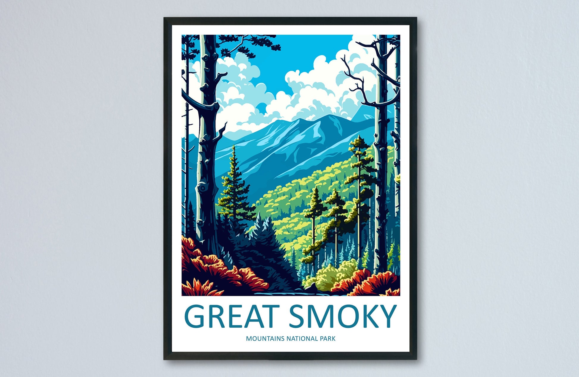 Great Smoky Mountains National Park Travel Print Wall Art Great Smoky Mountains National Park Wall Hanging Home Décor Great Smoky Mountains