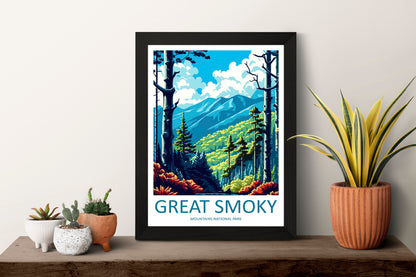 Great Smoky Mountains National Park Travel Print Wall Art Great Smoky Mountains National Park Wall Hanging Home Décor Great Smoky Mountains