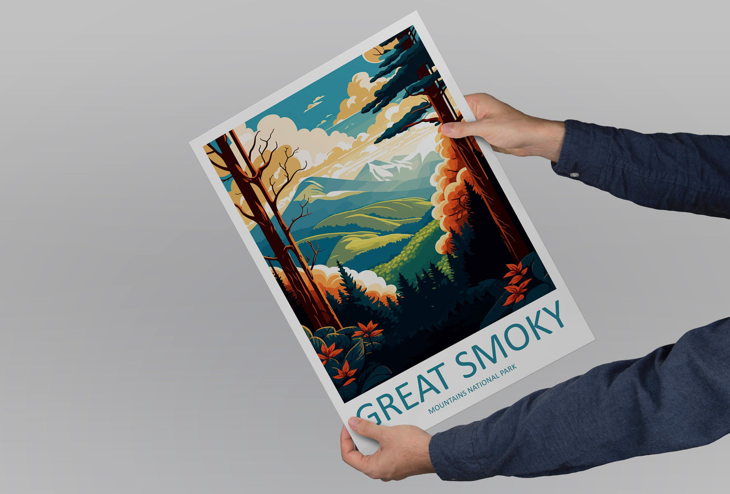 Great Smoky Mountains National Park Travel Print Wall Art Great Smoky Mountains National Park Wall Hanging Home Décor Great Smoky Mountains