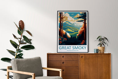 Great Smoky Mountains National Park Travel Print Wall Art Great Smoky Mountains National Park Wall Hanging Home Décor Great Smoky Mountains