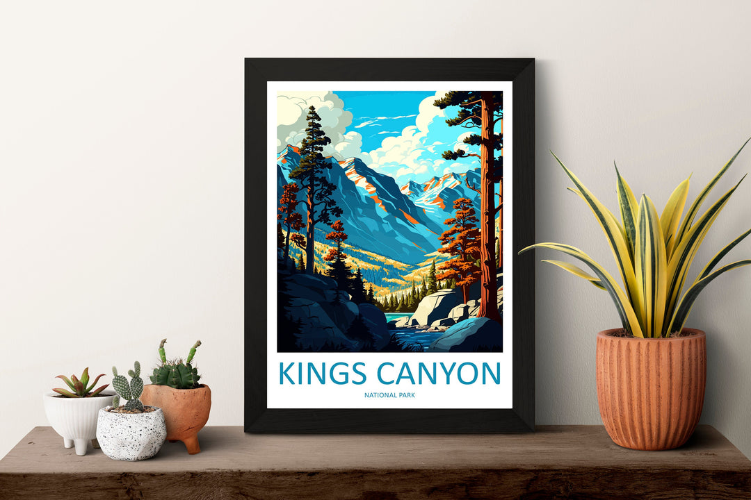 Kings Canyon National Park Travel Print Wall Art Kings Canyon National Park Wall Hanging Home Décor Kings Canyon National Park Gift Art