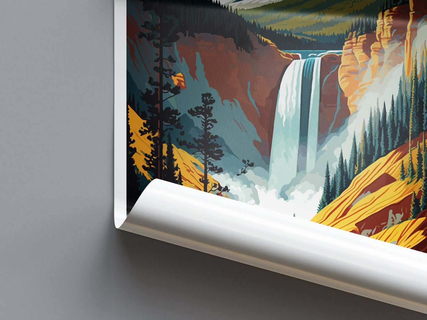 Yellowstone National Park Travel Print Wall Art Yellowstone National Park Wall Hanging Home Décor Yellowstone National Park Art Gift Poster