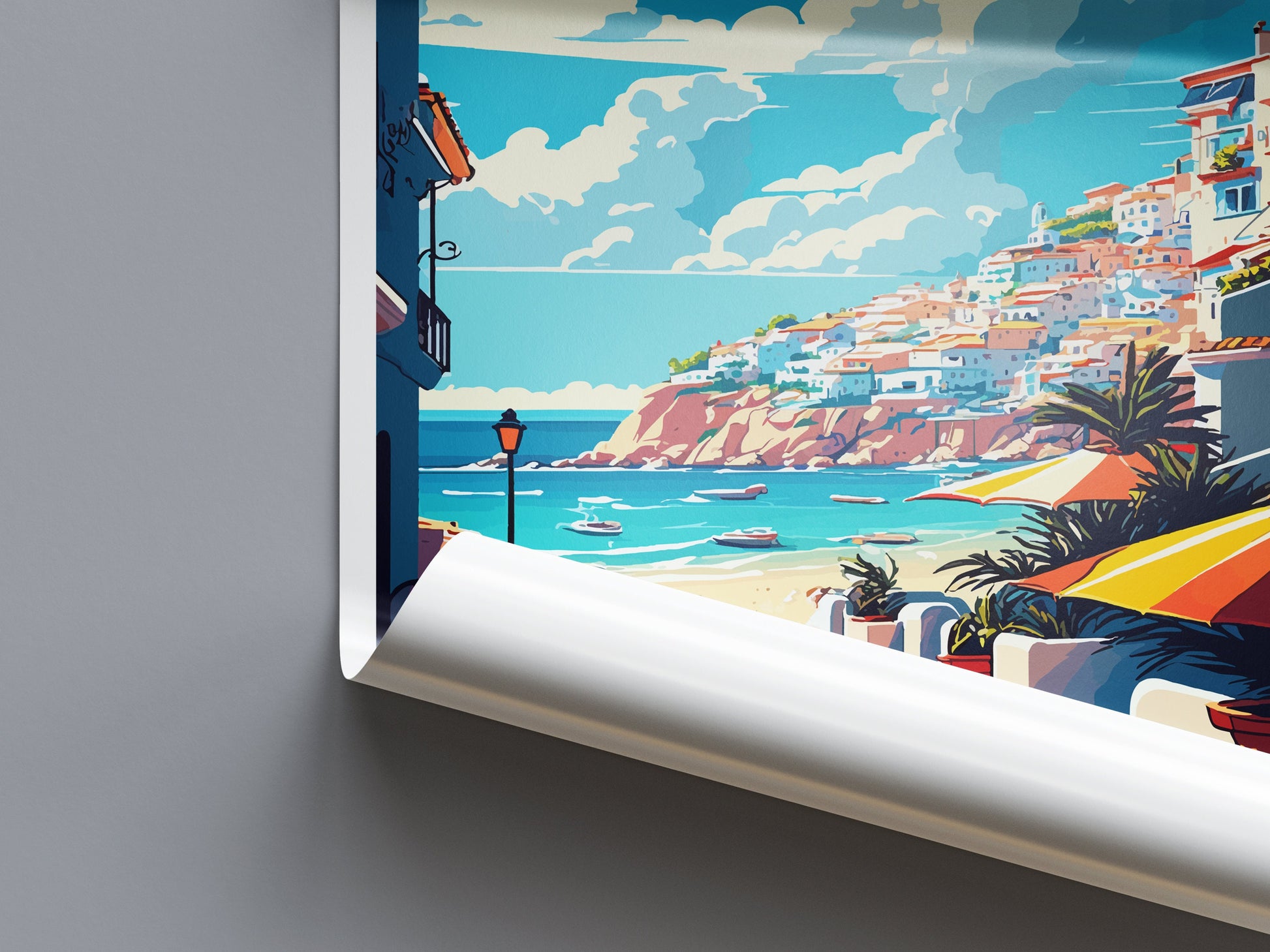 Albufeira Travel Print Wall Art Albufeira Wall Hanging Home Décor Albufeira Gift Art Lovers Portugal Art Lover Gift Cascais Wall Décor