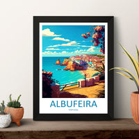 Albufeira Travel Print Wall Art Albufeira Wall Hanging Home Décor Albufeira Gift Art Lovers Portugal Art Lover Gift Cascais Wall Décor