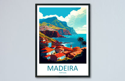 Madeira Travel Print Wall Art Madeira Wall Hanging Home Décor Madeira Gift Art Lovers Portugal Art Lover Gift Madeira Wall Décor