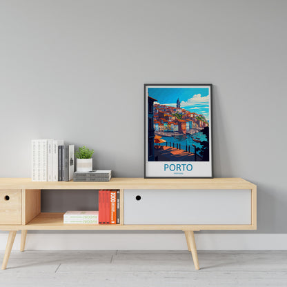 Porto Travel Print Wall Art Porto Wall Hanging Home Décor Porto Gift Art Lovers Portugal Art Lover Gift Porto Wall Décor