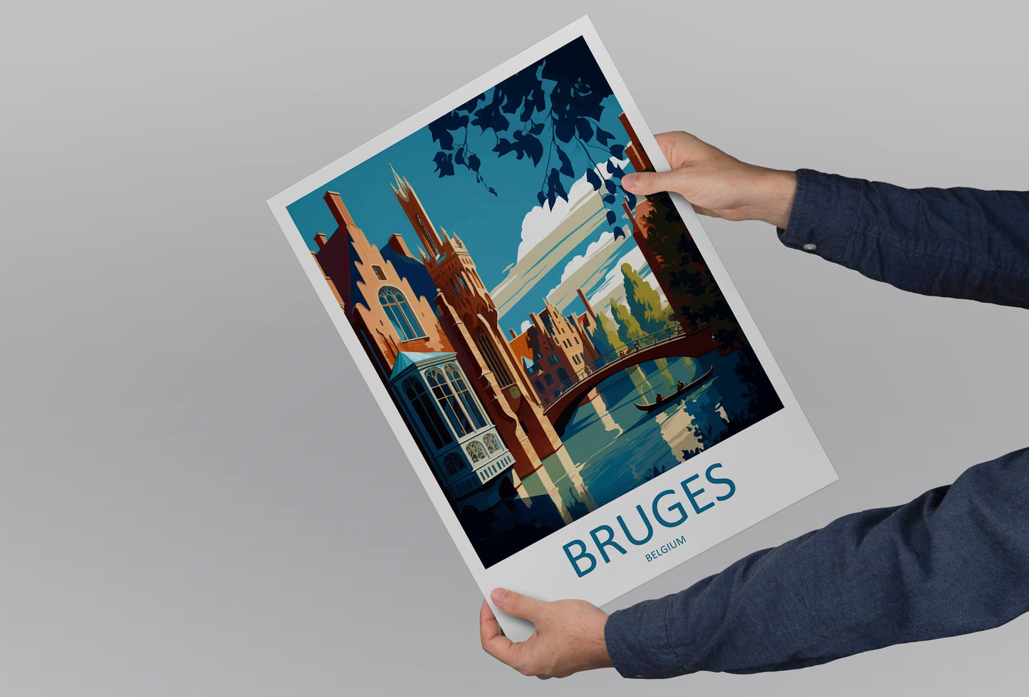 Bruges Travel Print Wall Art Bruges Wall Hanging Home Décor Bruges Gift Art Lovers Belgium Art Lover Gift Bruges Wall Décor
