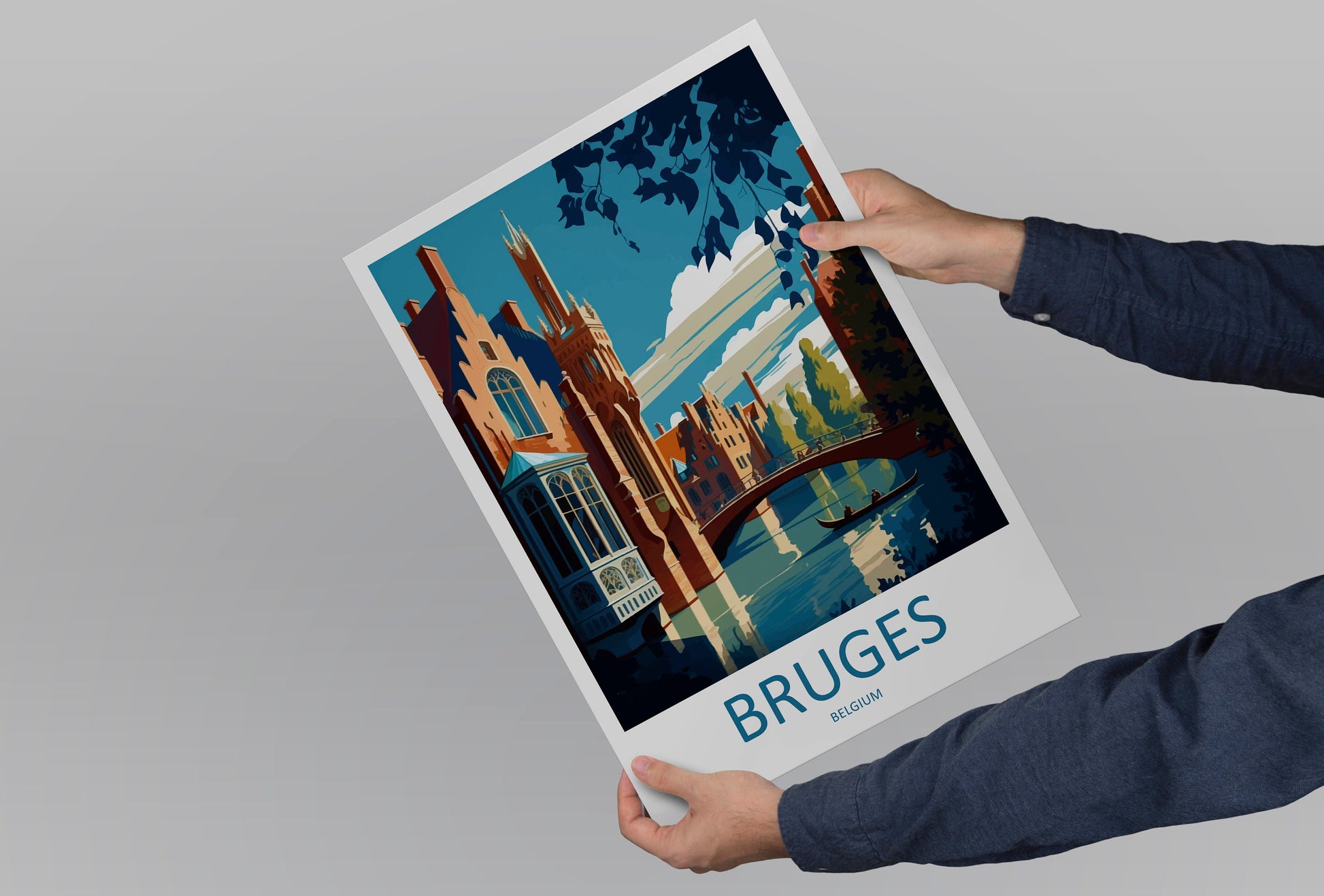 Bruges Travel Print Wall Art Bruges Wall Hanging Home Décor Bruges Gift Art Lovers Belgium Art Lover Gift Bruges Wall Décor