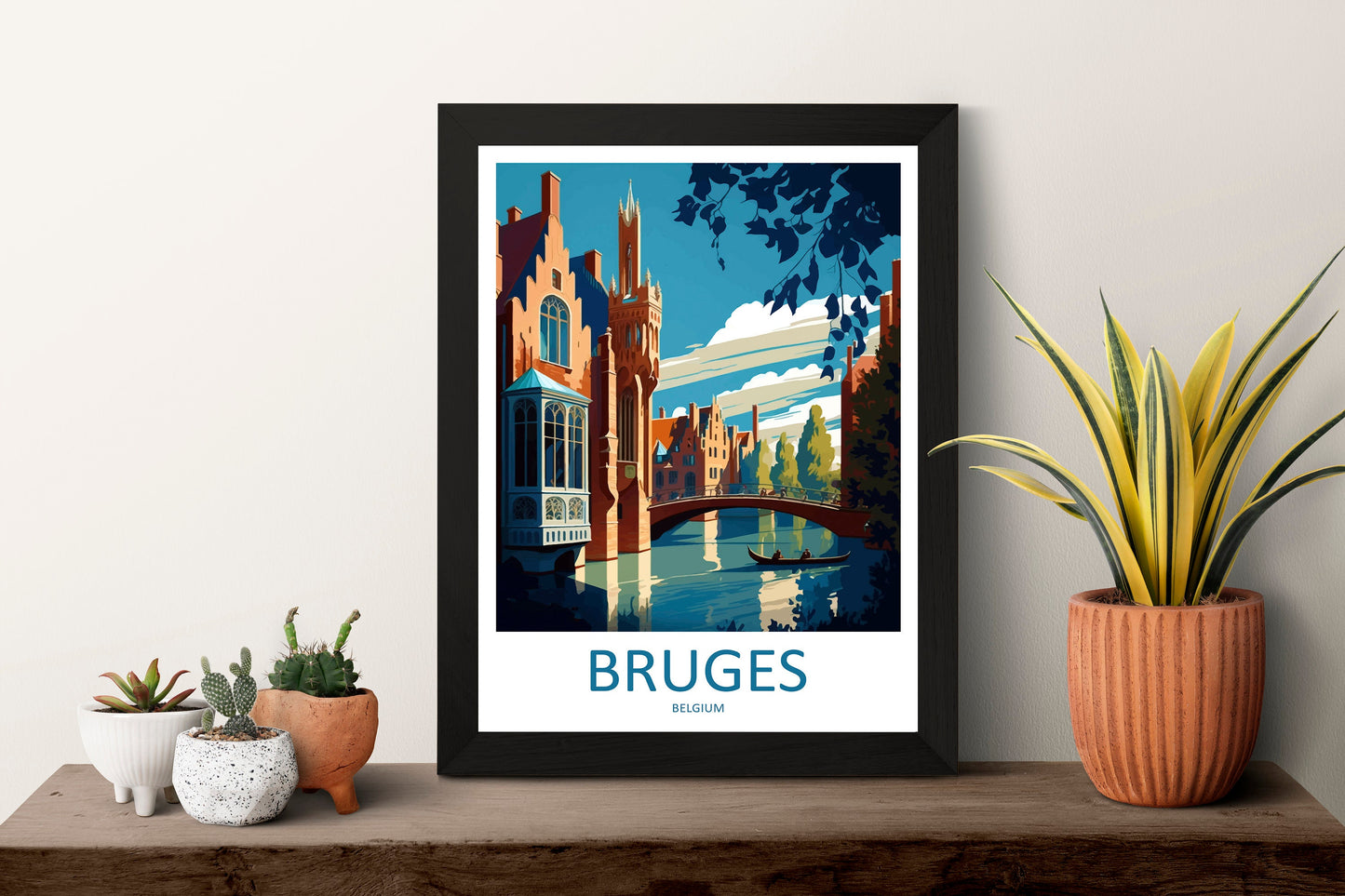 Bruges Travel Print Wall Art Bruges Wall Hanging Home Décor Bruges Gift Art Lovers Belgium Art Lover Gift Bruges Wall Décor