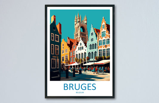 Bruges Travel Print Wall Art Bruges Wall Hanging Home Décor Bruges Gift Art Lovers Belgium Art Lover Gift Bruges Wall Décor