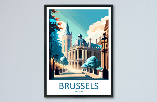 Brussels Travel Print Wall Art Brussels Wall Hanging Home Décor Brussels Gift Art Lovers Belgium Art Lover Gift Brussels Wall Décor