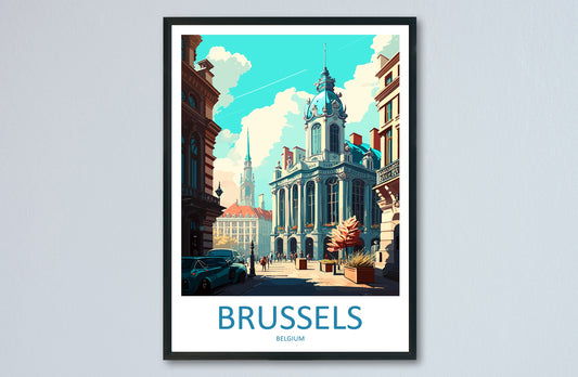 Brussels Travel Print Wall Art Brussels Wall Hanging Home Décor Brussels Gift Art Lovers Belgium Art Lover Gift Brussels Wall Décor