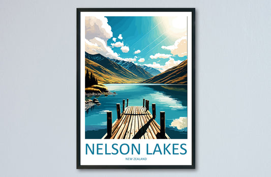 Nelson Lakes Travel Print Wall Art Nelson Lakes Wall Hanging Home Décor Nelson Lakes Gift Art Lovers New Zealand Art Lover Gift Print Art
