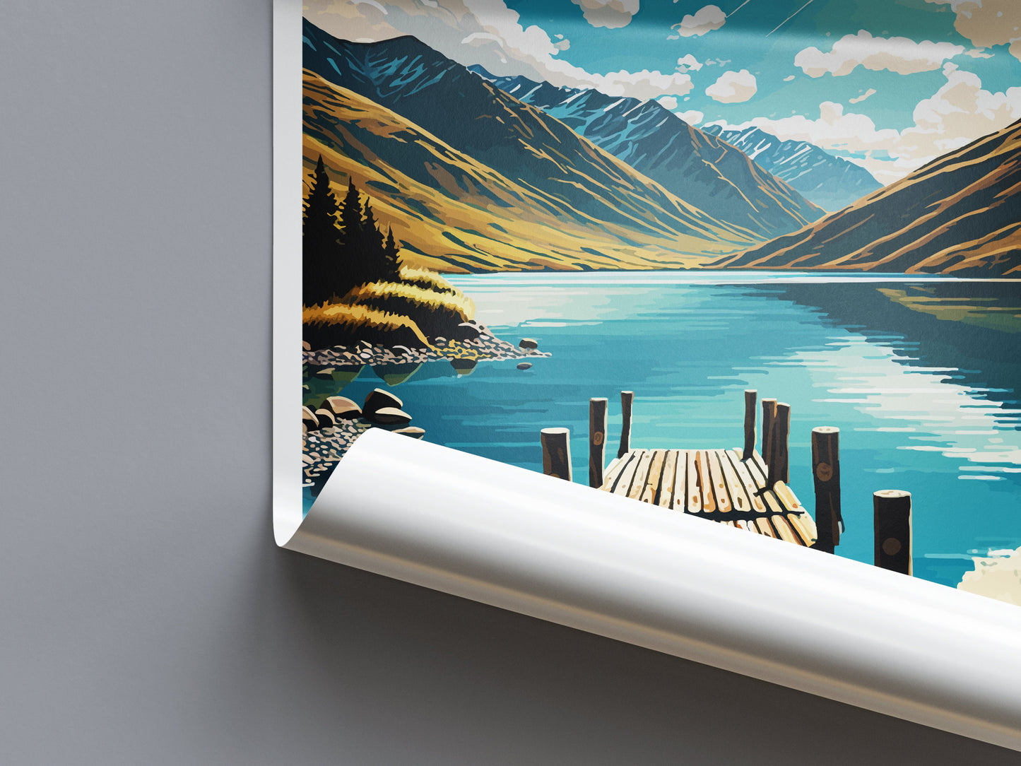 Nelson Lakes Travel Print Wall Art Nelson Lakes Wall Hanging Home Décor Nelson Lakes Gift Art Lovers New Zealand Art Lover Gift Print Art