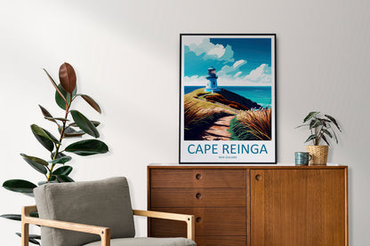 Cape Reinga Travel Print Wall Art Cape Reinga Wall Hanging Home Décor Cape Reinga Gift Art Lovers New Zealand Art Lover Gift Print Art
