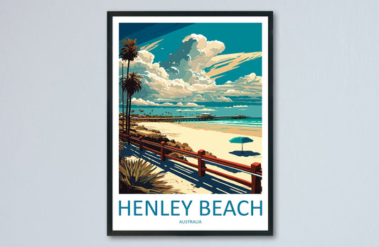 Henley Beach Travel Print Wall Art Henley Beach Wall Hanging Home Décor Henley Beach Gift Art Lovers Wall Art Australia Travel Print
