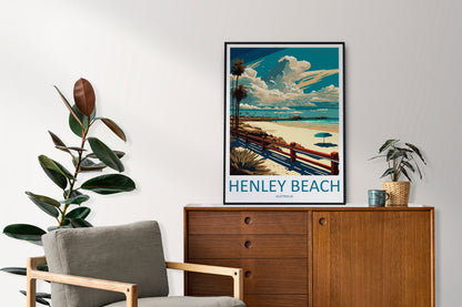 Henley Beach Travel Print Wall Art Henley Beach Wall Hanging Home Décor Henley Beach Gift Art Lovers Wall Art Australia Travel Print