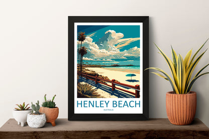 Henley Beach Travel Print Wall Art Henley Beach Wall Hanging Home Décor Henley Beach Gift Art Lovers Wall Art Australia Travel Print
