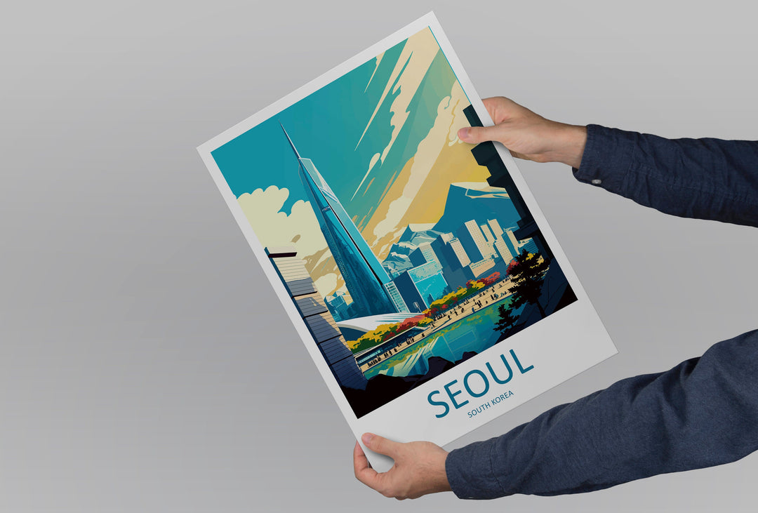 Seoul Travel Print Wall Art Seoul Wall Hanging Home Décor Seoul Gift Art Lovers South Korea Art Lover Gift Seoul Wall Décor
