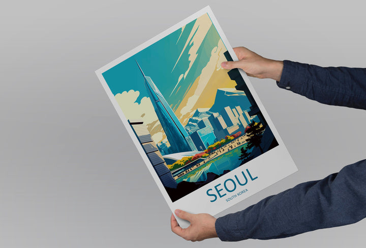 Seoul Travel Print Wall Art Seoul Wall Hanging Home Décor Seoul Gift Art Lovers South Korea Art Lover Gift Seoul Wall Décor