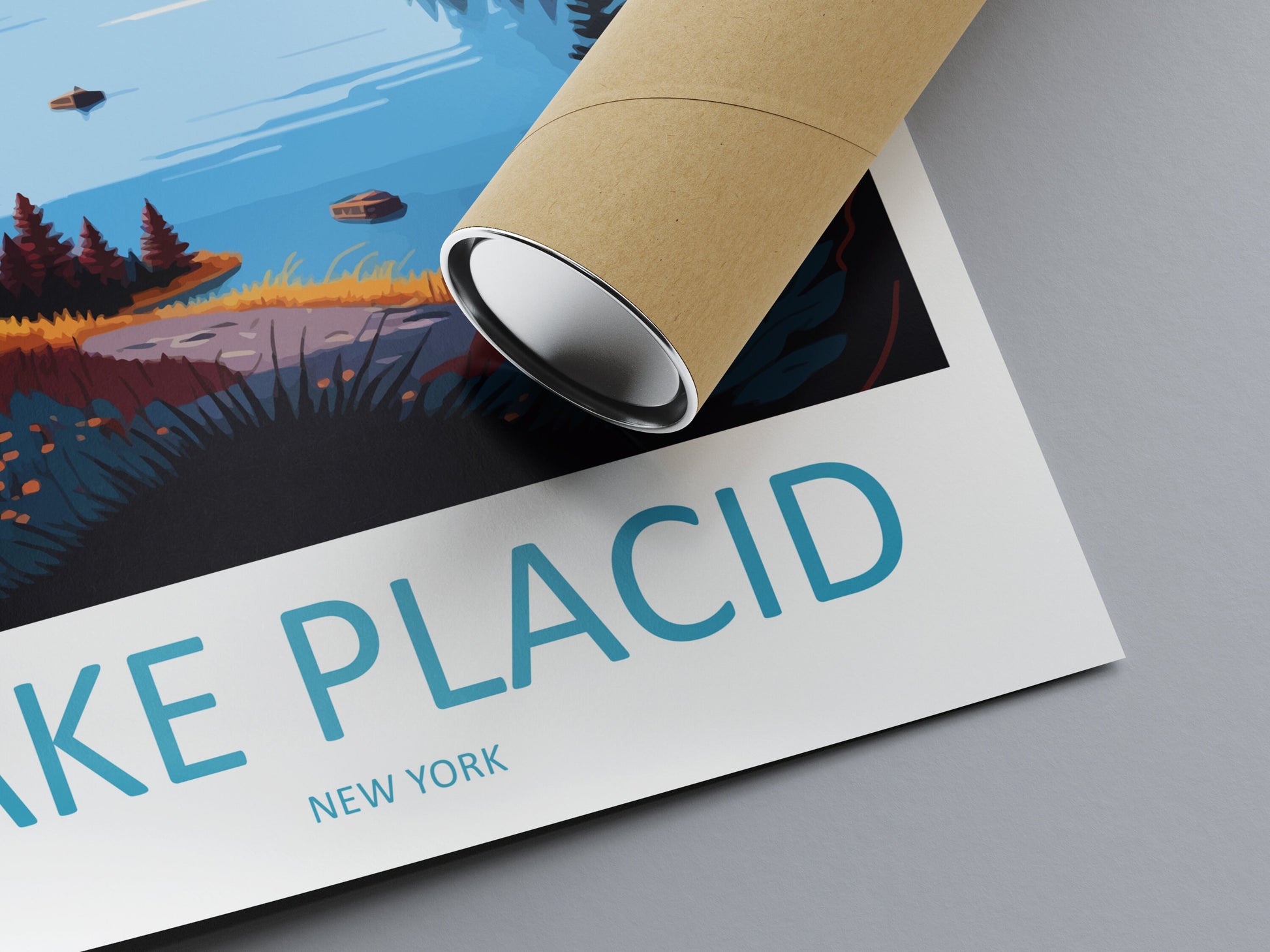Lake Placid Travel Print Wall Art Lake Placid Wall Hanging Home Décor Lake Placid Gift Art Lovers New York State Art Gift Lover Print